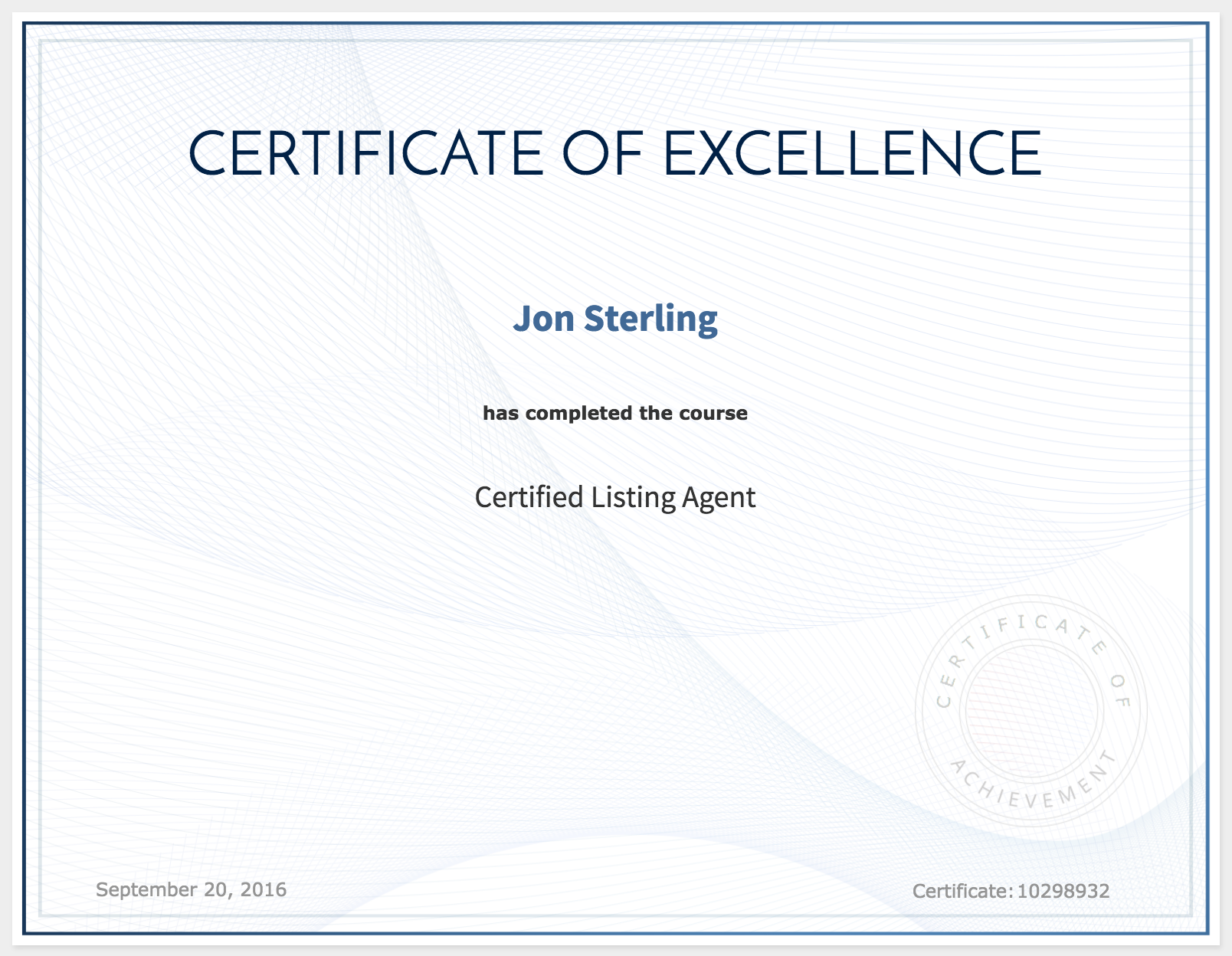 certified listing agent course